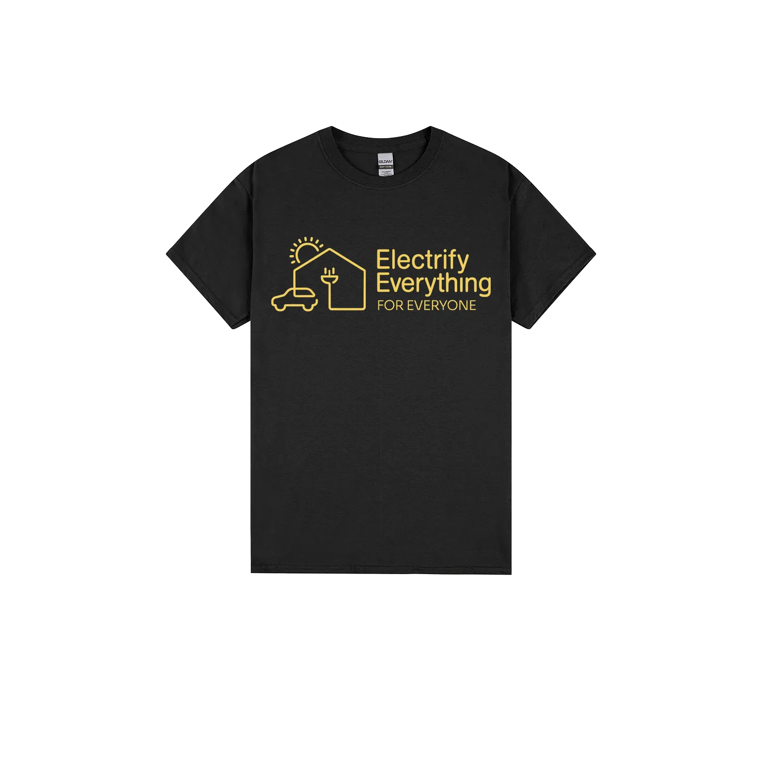 Black front flat lay