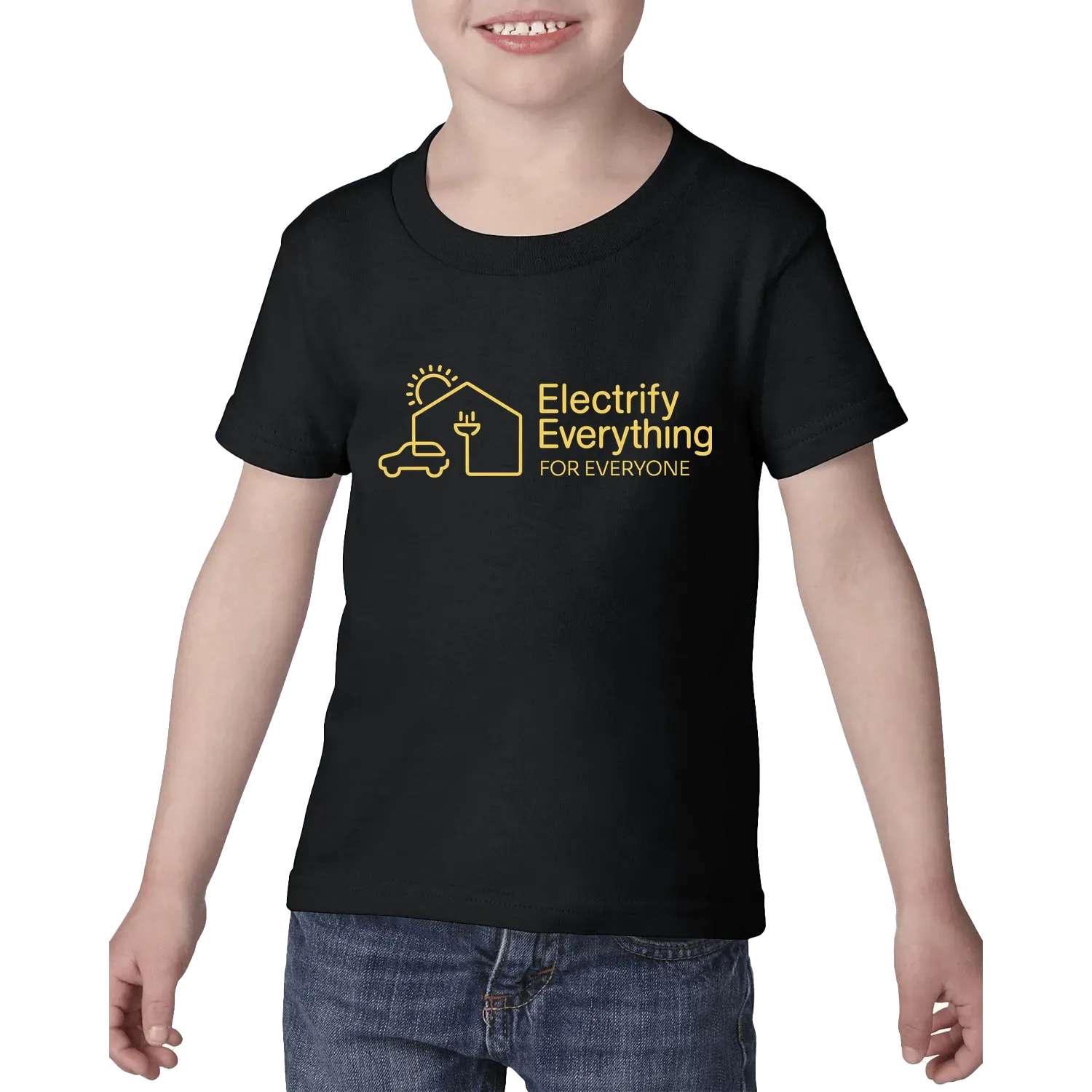 Black front flat lay