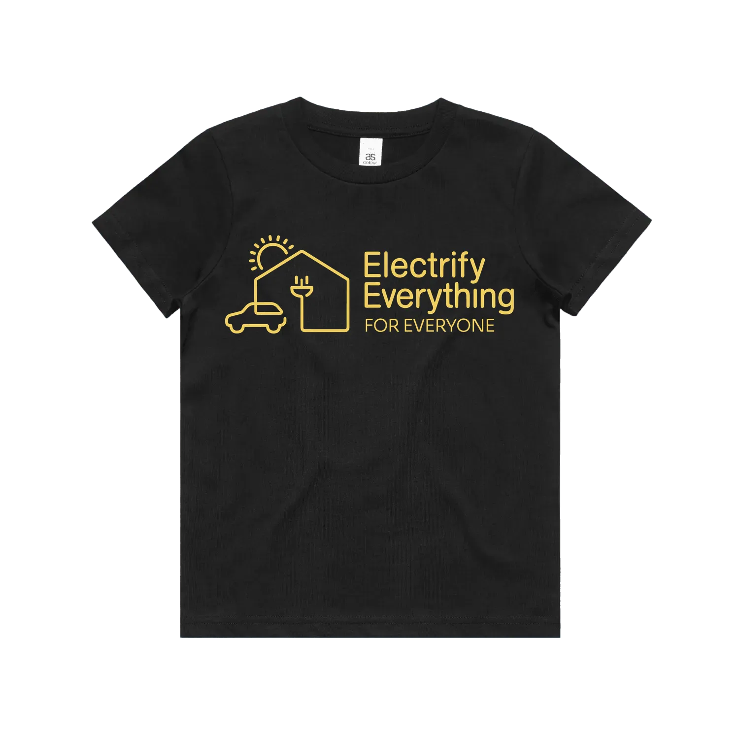 Black front flat lay