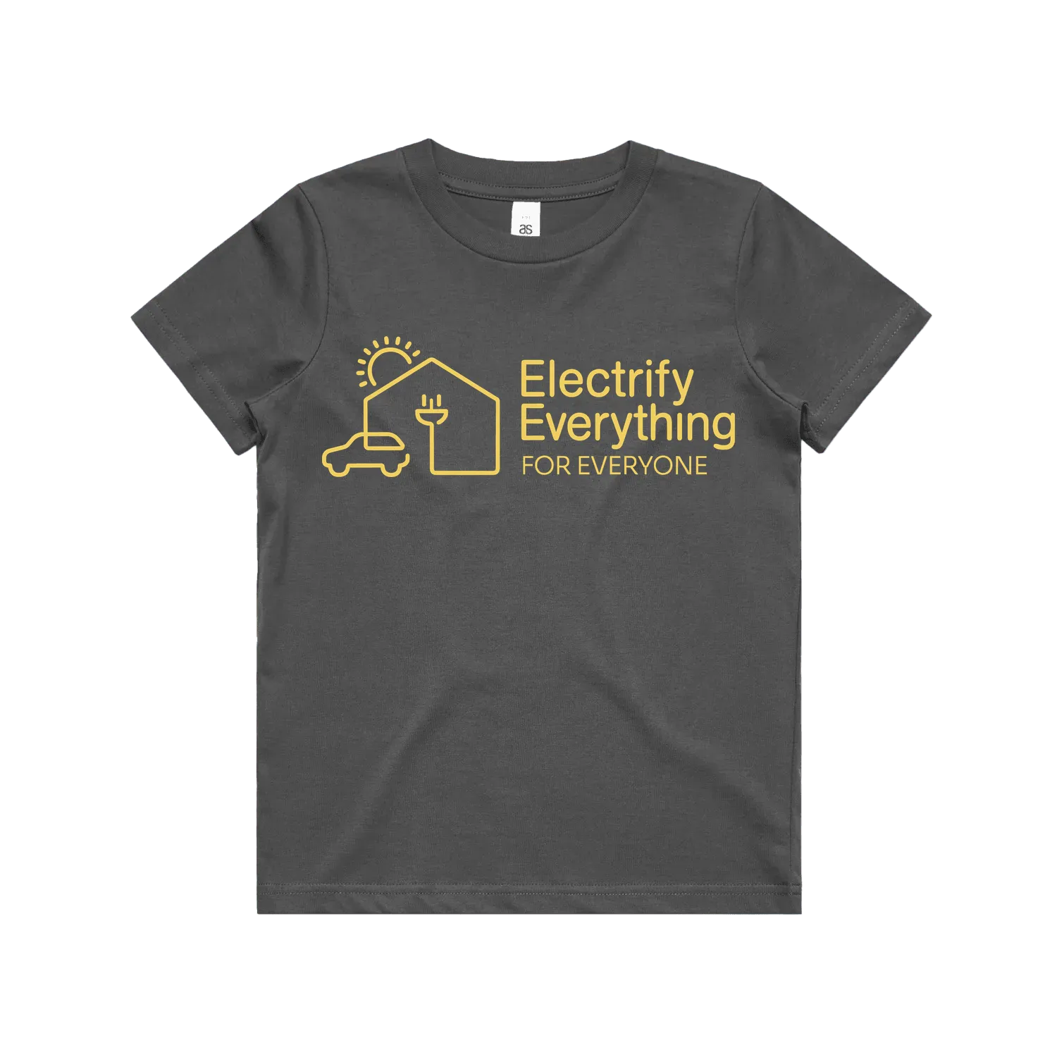 Charcoal front flat lay