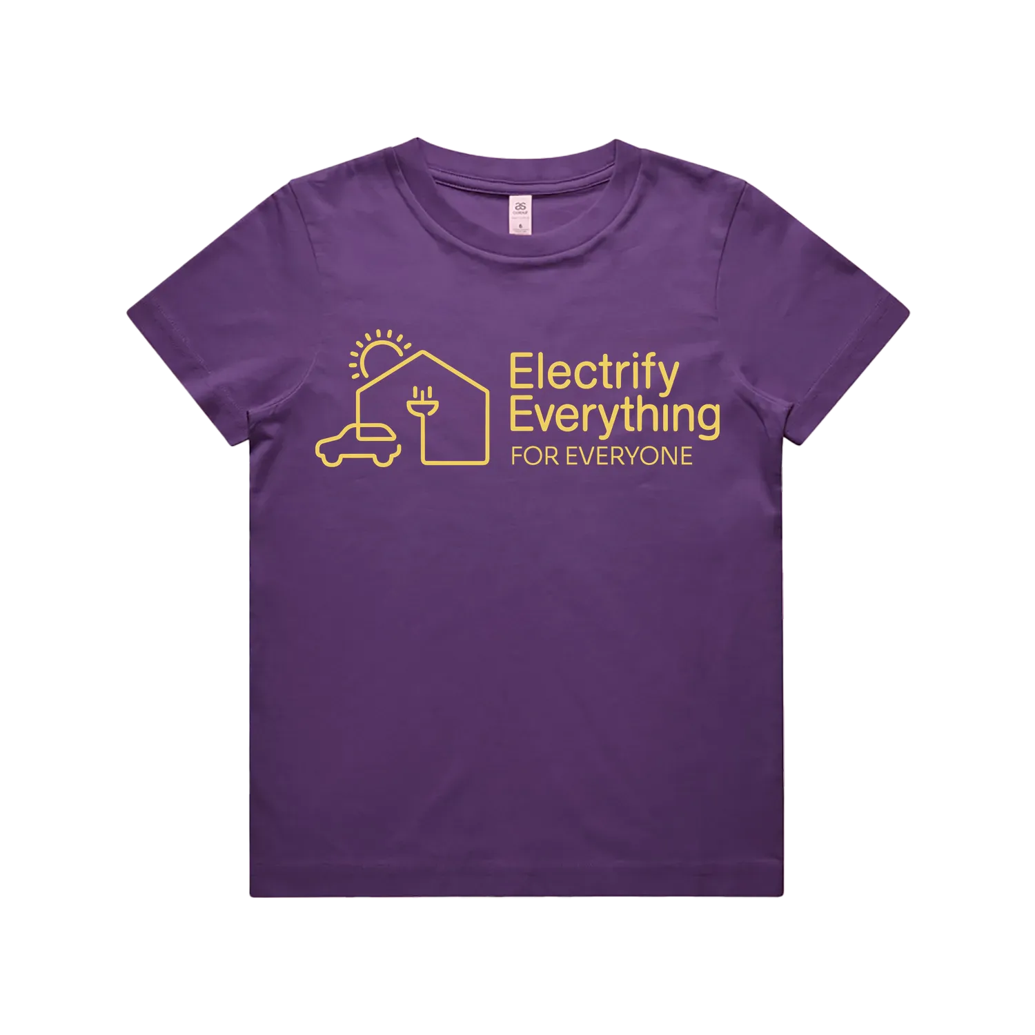 Purple front flat lay